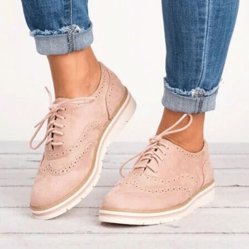 Sabine Braun Brogue Schnürer Damen Platform Oxford Schuhe | Komfortabler Casual Stil - EU 35-43
