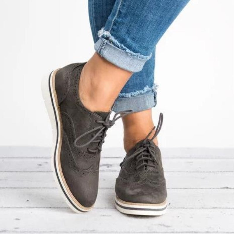 Sabine Braun Brogue Schnürer Damen Platform Oxford Schuhe | Komfortabler Casual Stil - EU 35-43
