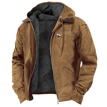 Hans Braun Gefütterte Jacke mit Kapuze für Herren | Wasserdicht Outdoor Casual - XXS-6XL