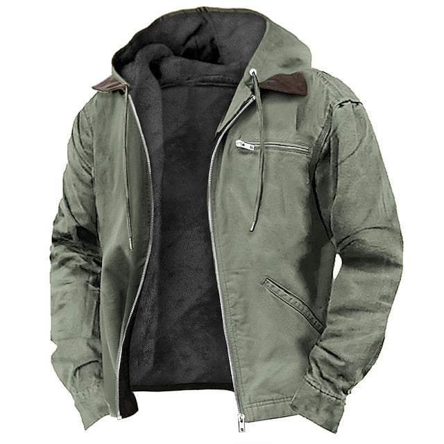 Hans Braun Gefütterte Jacke mit Kapuze für Herren | Wasserdicht Outdoor Casual - XXS-6XL