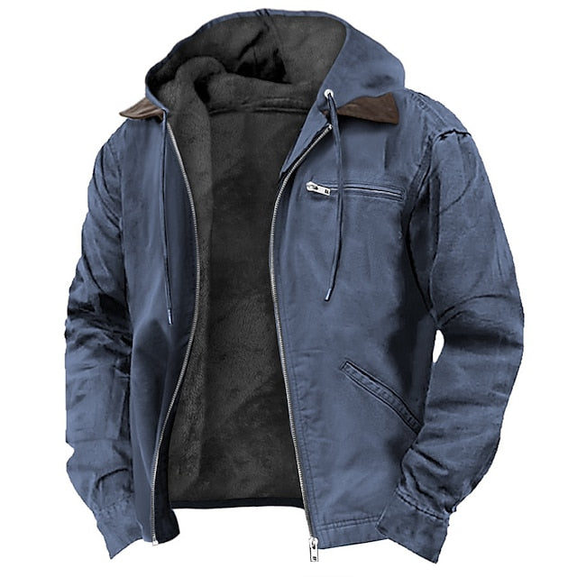 Hans Braun Gefütterte Jacke mit Kapuze für Herren | Wasserdicht Outdoor Casual - XXS-6XL