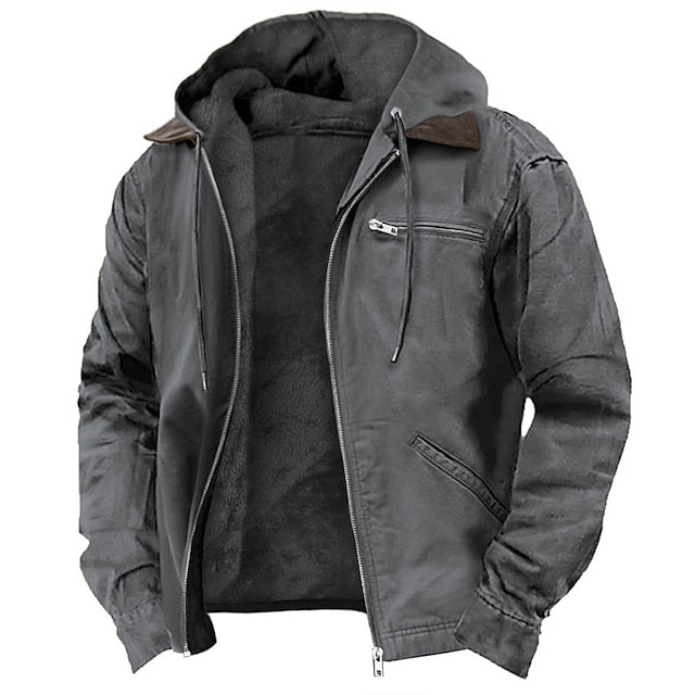 Hans Braun Gefütterte Jacke mit Kapuze für Herren | Wasserdicht Outdoor Casual - XXS-6XL