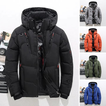 Peter Schwarz Gefütterte Daunenjacke mit Kapuze für Herren | Winter Outdoor Casual - M/L/XL/2X/3XL/4XL