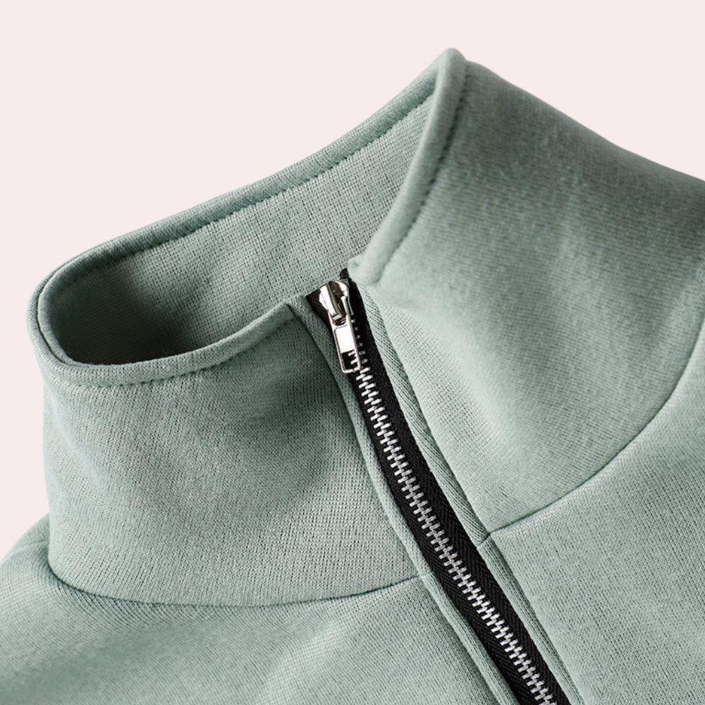 Vreni Grün Oversized Zweiteiler Jogginganzug für Damen | Casual Freizeit Reissverschluss - S/M/L/XL