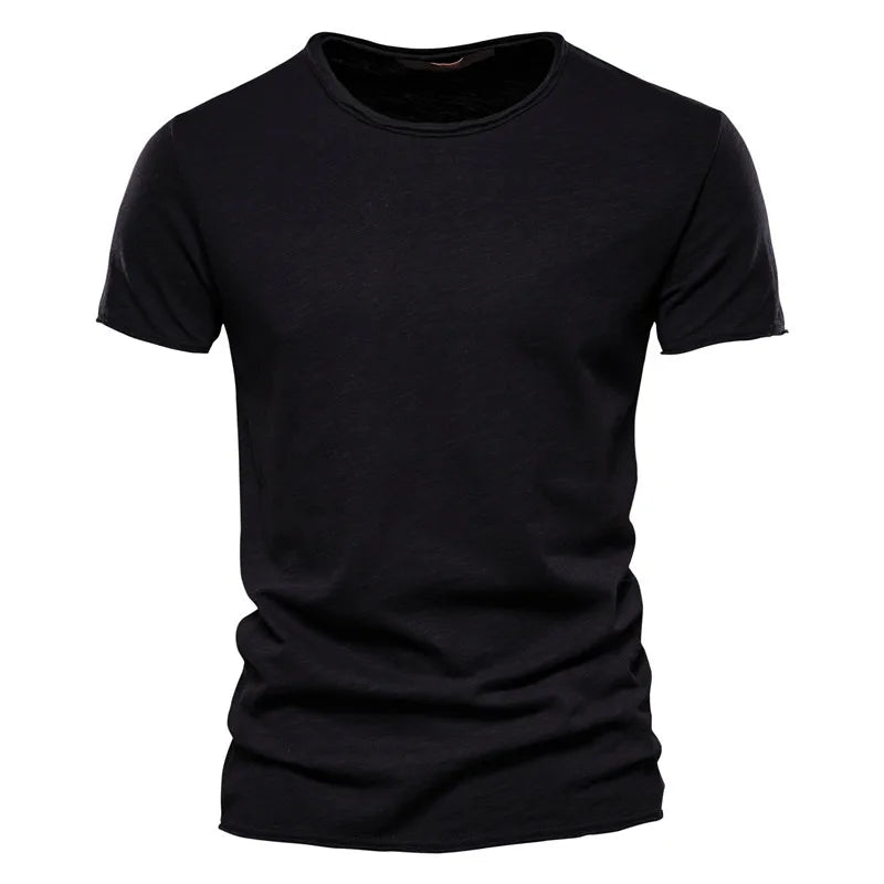 Werner Grau Slub Baumwoll-T-Shirt für Herren | Atmungsaktiv Slim Fit | Freizeit & Reisen | Unifarben - S/M/L/XL/2XL