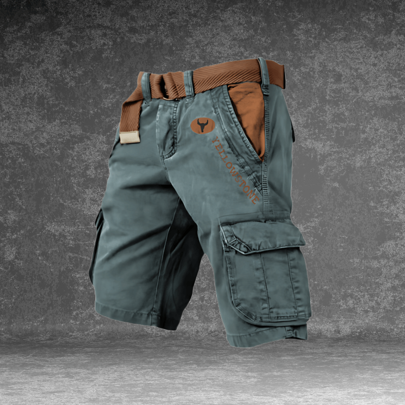 Ernst Grau Yellowstone Regular Fit Cargo Shorts für Herren | Leicht und funktional | Outdoor Sommer - S/M/L/XL/2XL/3XL/4XL/5XL