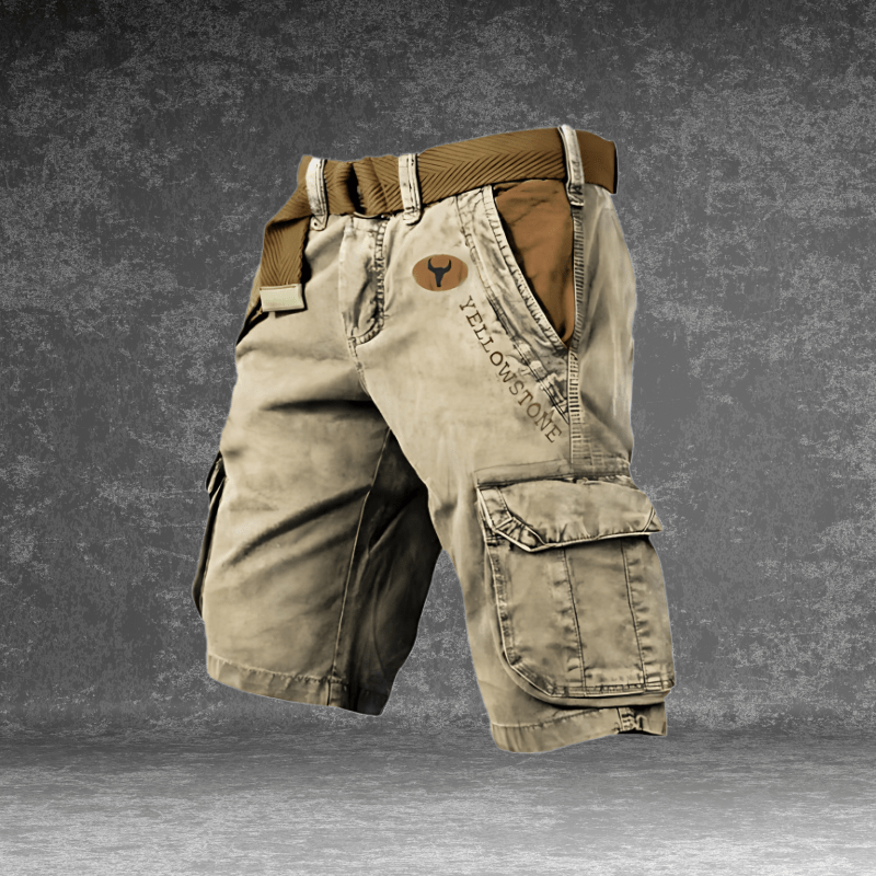Ernst Grau Yellowstone Regular Fit Cargo Shorts für Herren | Leicht und funktional | Outdoor Sommer - S/M/L/XL/2XL/3XL/4XL/5XL