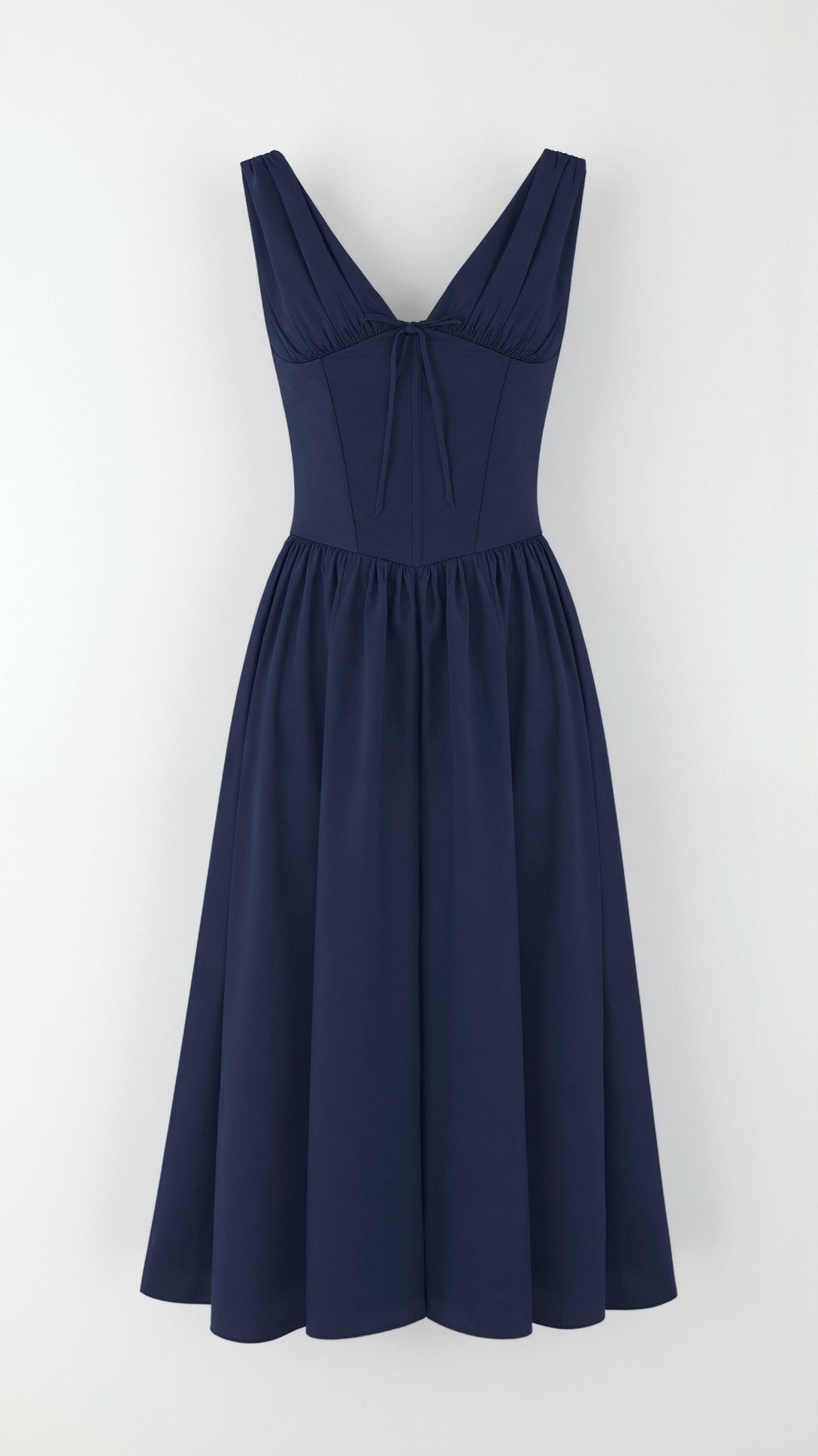 Cassandra Damen Midi Kleid | Eleganter V-Ausschnitt, Hochwertiger Stoff 2