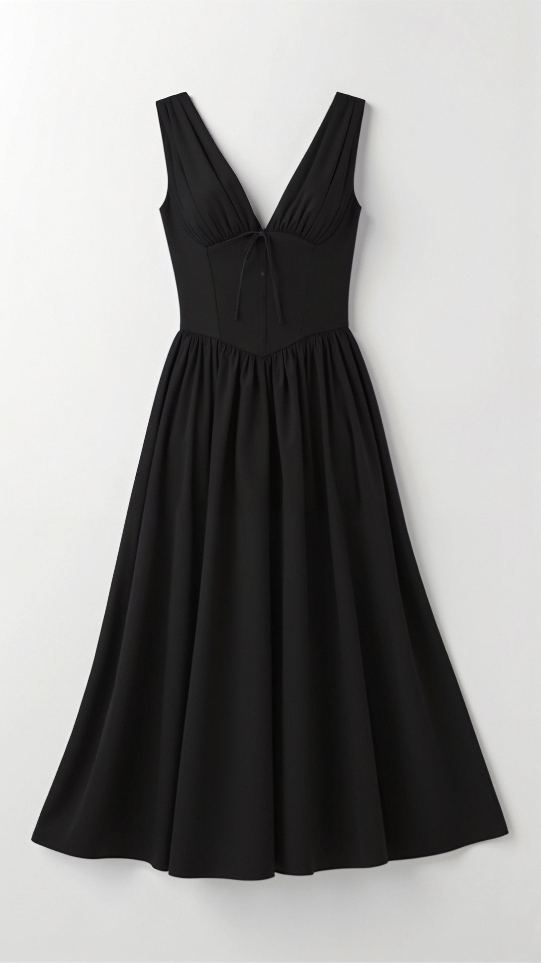Cassandra Damen Midi Kleid | Eleganter V-Ausschnitt, Hochwertiger Stoff 5