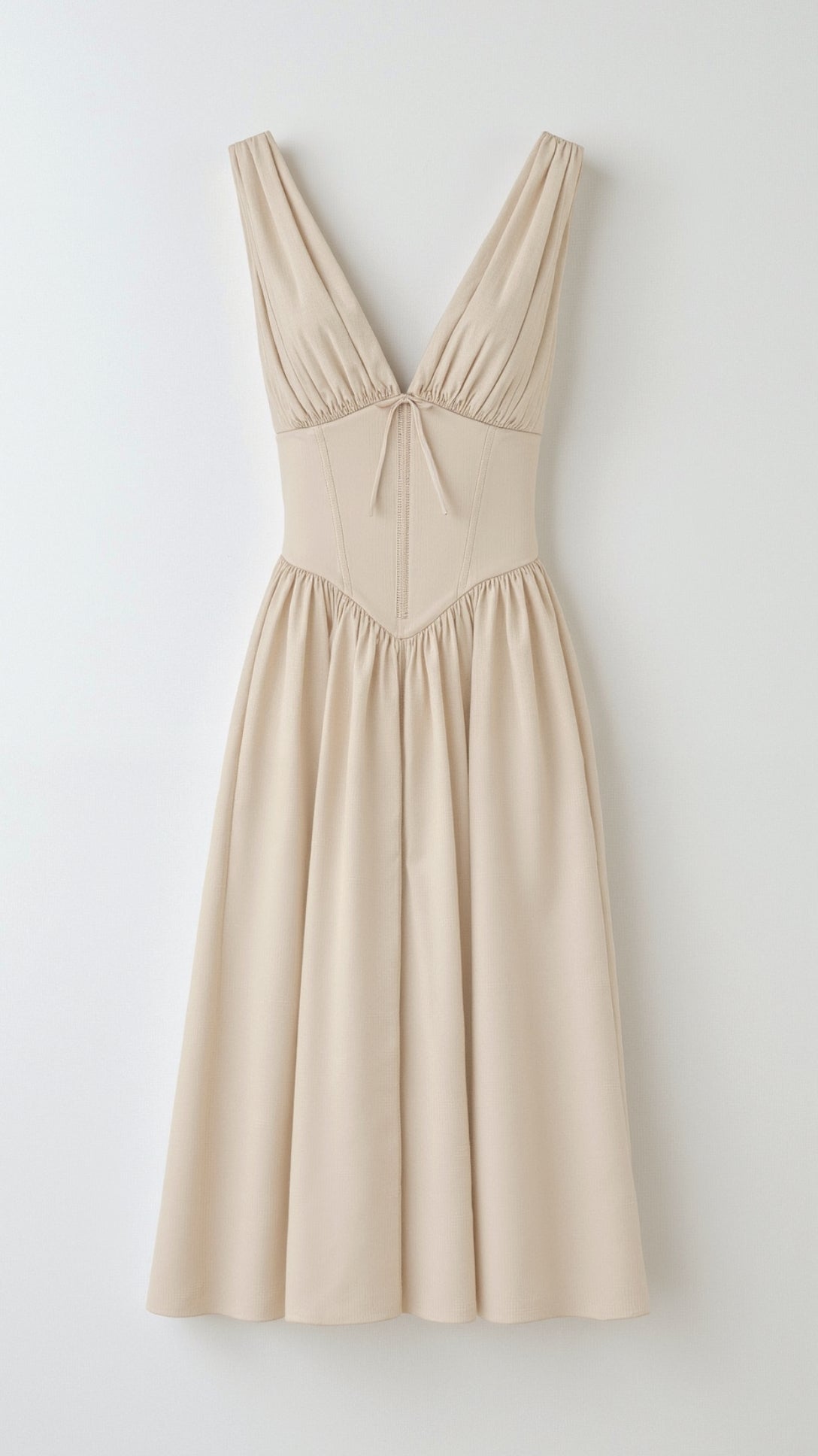 Cassandra Damen Midi Kleid | Eleganter V-Ausschnitt, Hochwertiger Stoff 8