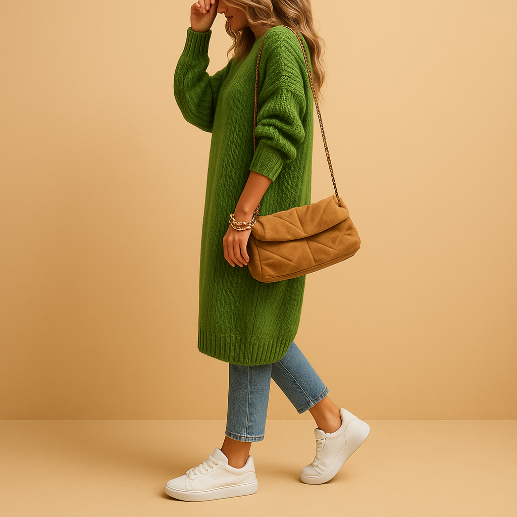Margit Schwarz Longline Offene Strickjacke für Damen | Oversized Casual Stil - S/M/L/XL/2XL