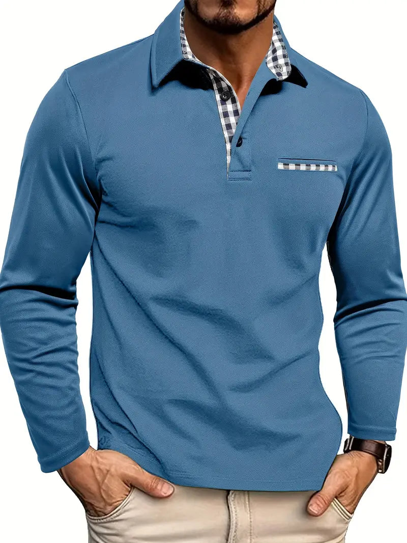 Cris Herren Polo Shirt | Weicher Stoff für den Winter, Langarm Poloshirt 3