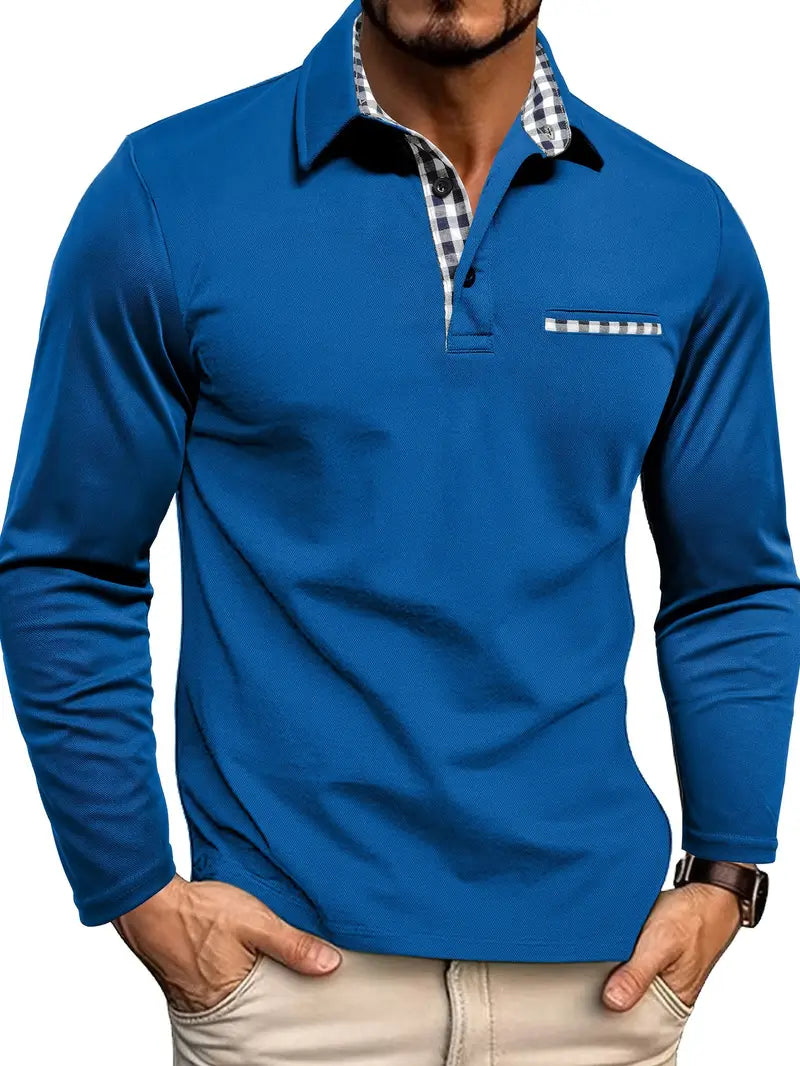 Cris Herren Polo Shirt | Weicher Stoff für den Winter, Langarm Poloshirt 4