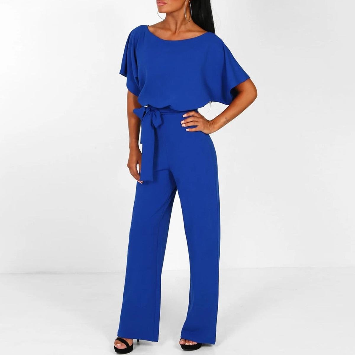 Crisna Damen Jumpsuit | Weites Bein, Bindegürtel, Creme-Beige 7