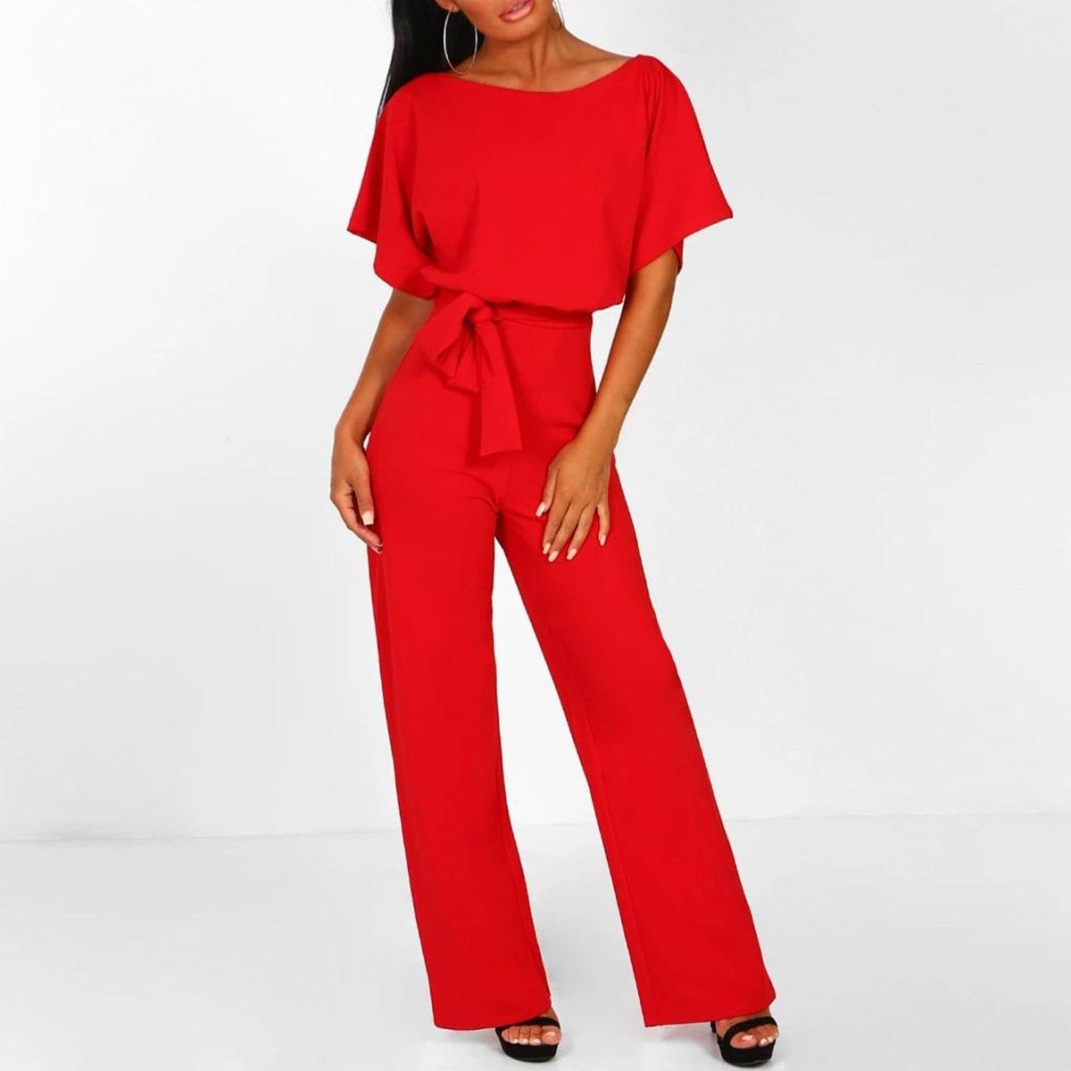 Crisna Damen Jumpsuit | Weites Bein, Bindegürtel, Creme-Beige 8