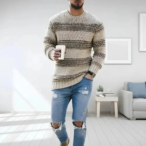 Walter | Gestreifter Strickpullover