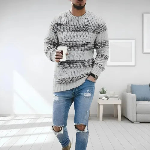 Walter | Gestreifter Strickpullover