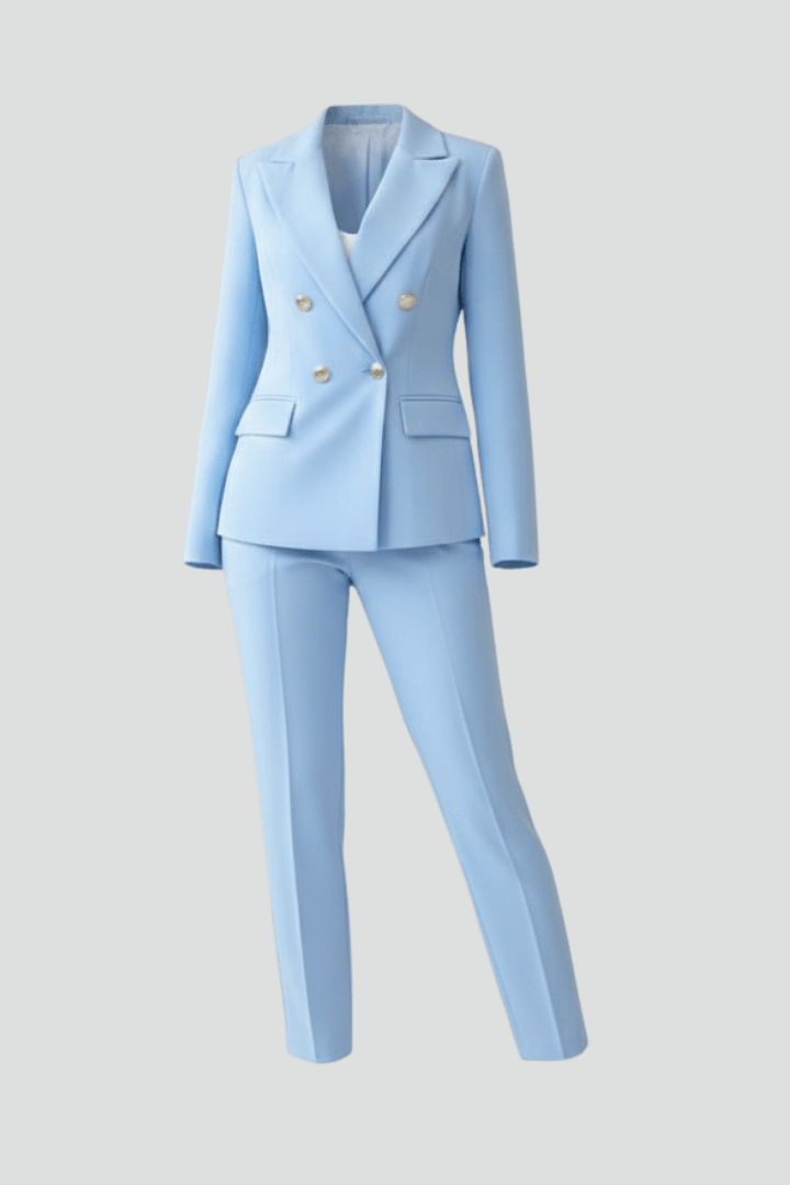Dalia Damen Hosenanzug | Klassischer Blazer und Gerade Hose, Polyester-Viskose-Mix 1
