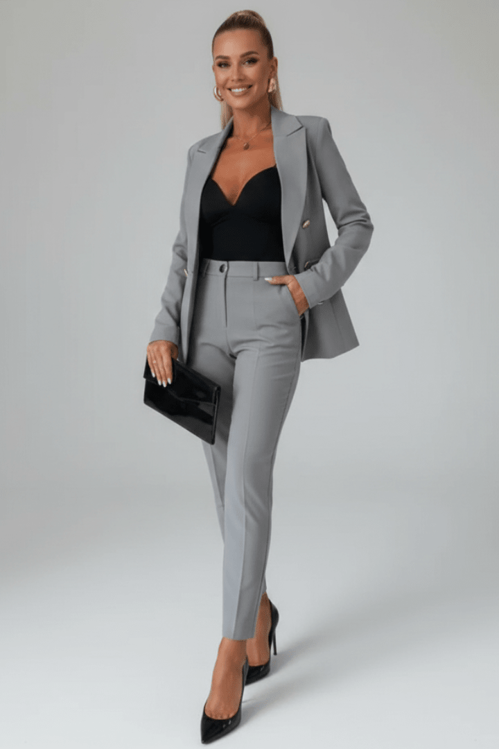 Dalia Damen Hosenanzug | Klassischer Blazer und Gerade Hose, Polyester-Viskose-Mix 13