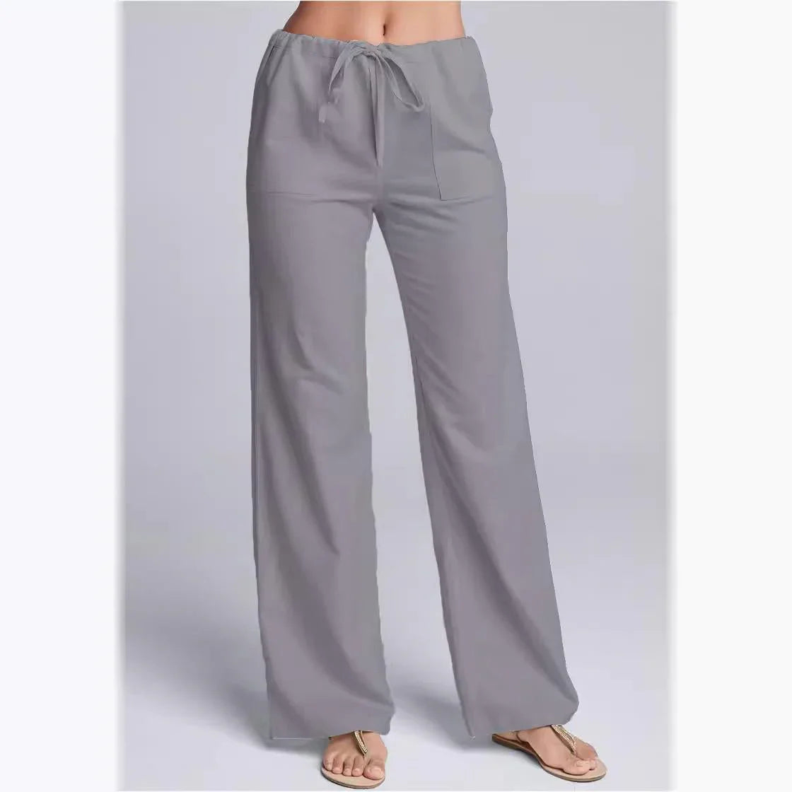 Margrit Weiss Leinenoptik Wide-Leg Hose für Damen | Leichter Komfort zeitloser Stil | Sommer Alltag
