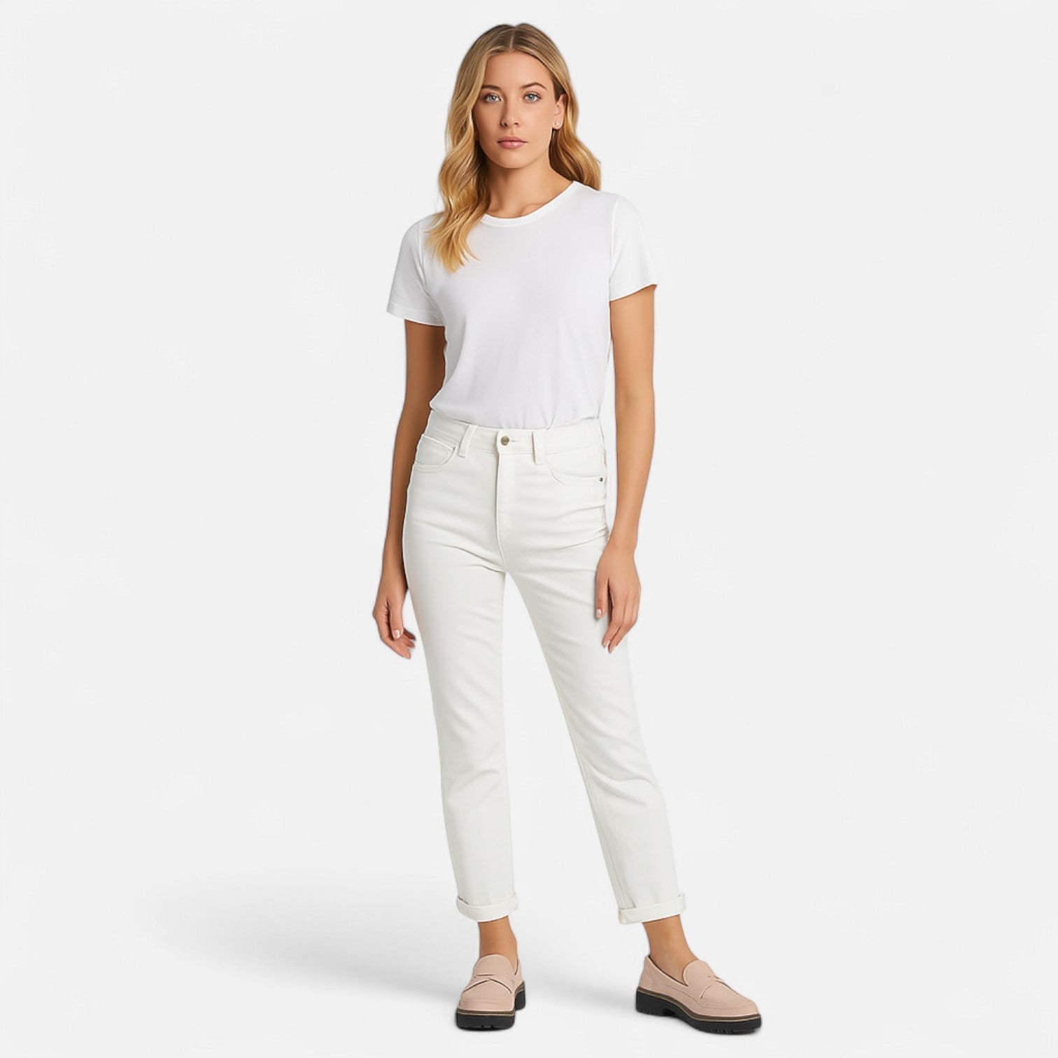 Waltraud Khaki Penny Loafer mit Plateau-Sohle für Damen | Bequemer Casual Stil | Alltag und Büro - 35-41