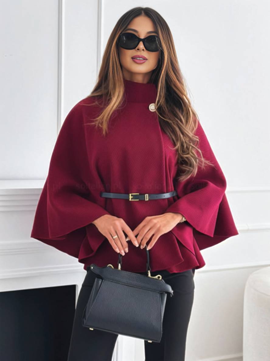 Damen Poncho mit Fledermausärmeln – Bequemer Winterponcho in Verschiedenen Farben und Größen 0