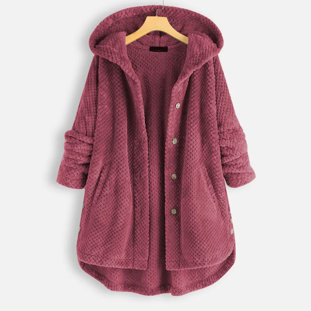 Damen Wintermantel mit Kapuze – Warm und Funktional, Praktische Taschen, Verschiedene Farben, Ideal für Kälte und Winteraktivitäten 0