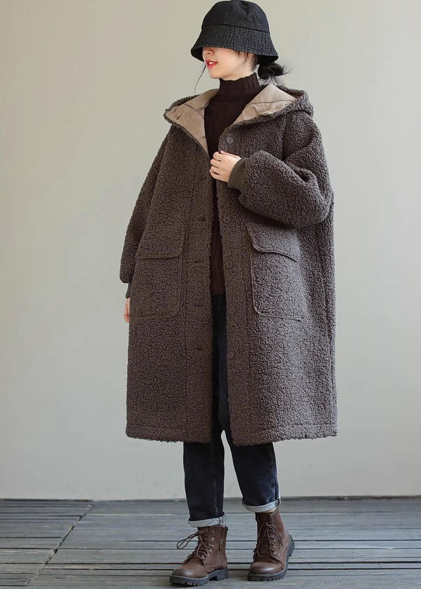 Damen Wintermantel mit Kapuze und Taschen – Lange Silhouette für Alltag und Freizeit 5