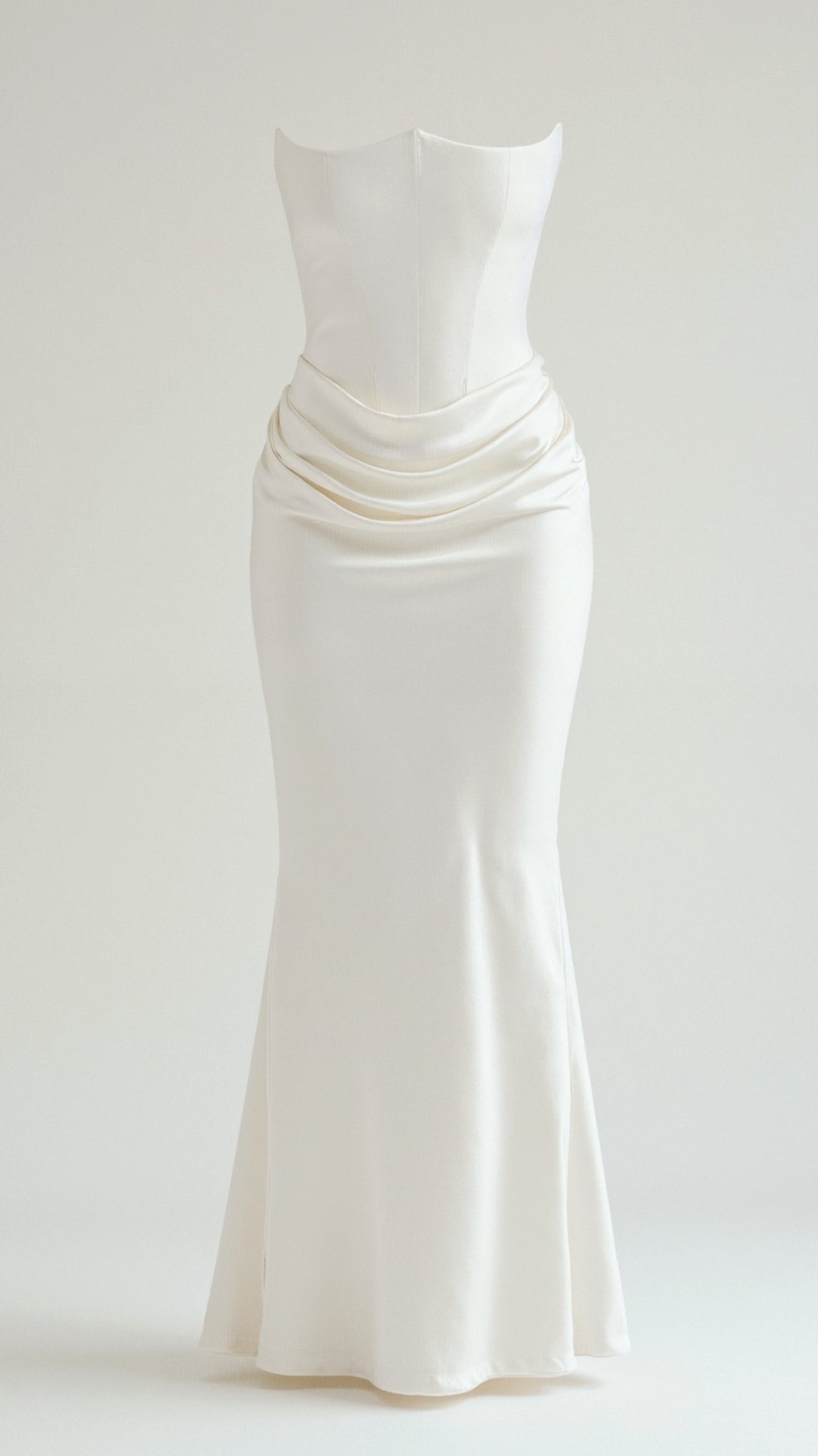 Dara Damen Abendkleid | Schulterfrei, Drapiert, Langes Abendkleid für Hochzeiten 8