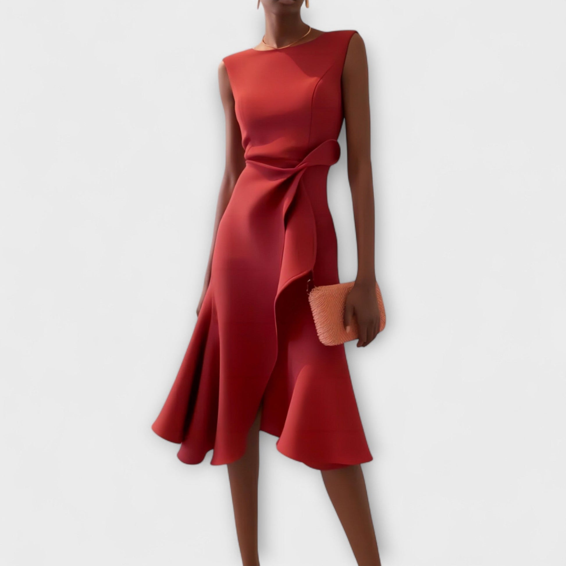 Dara Damen Midi Kleid | Drapiertes Design 0