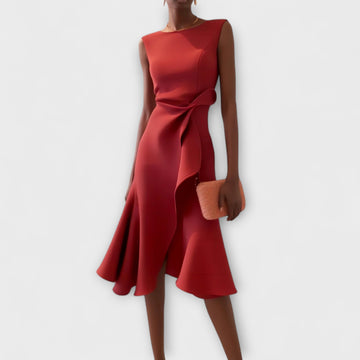 Dara Damen Midi Kleid | Drapiertes Design 0