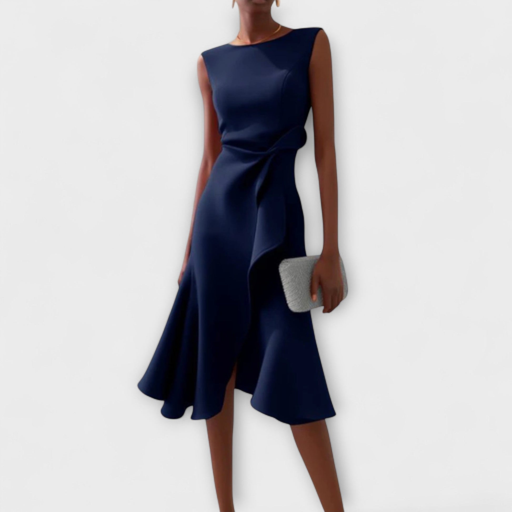Dara Damen Midi Kleid | Drapiertes Design 1