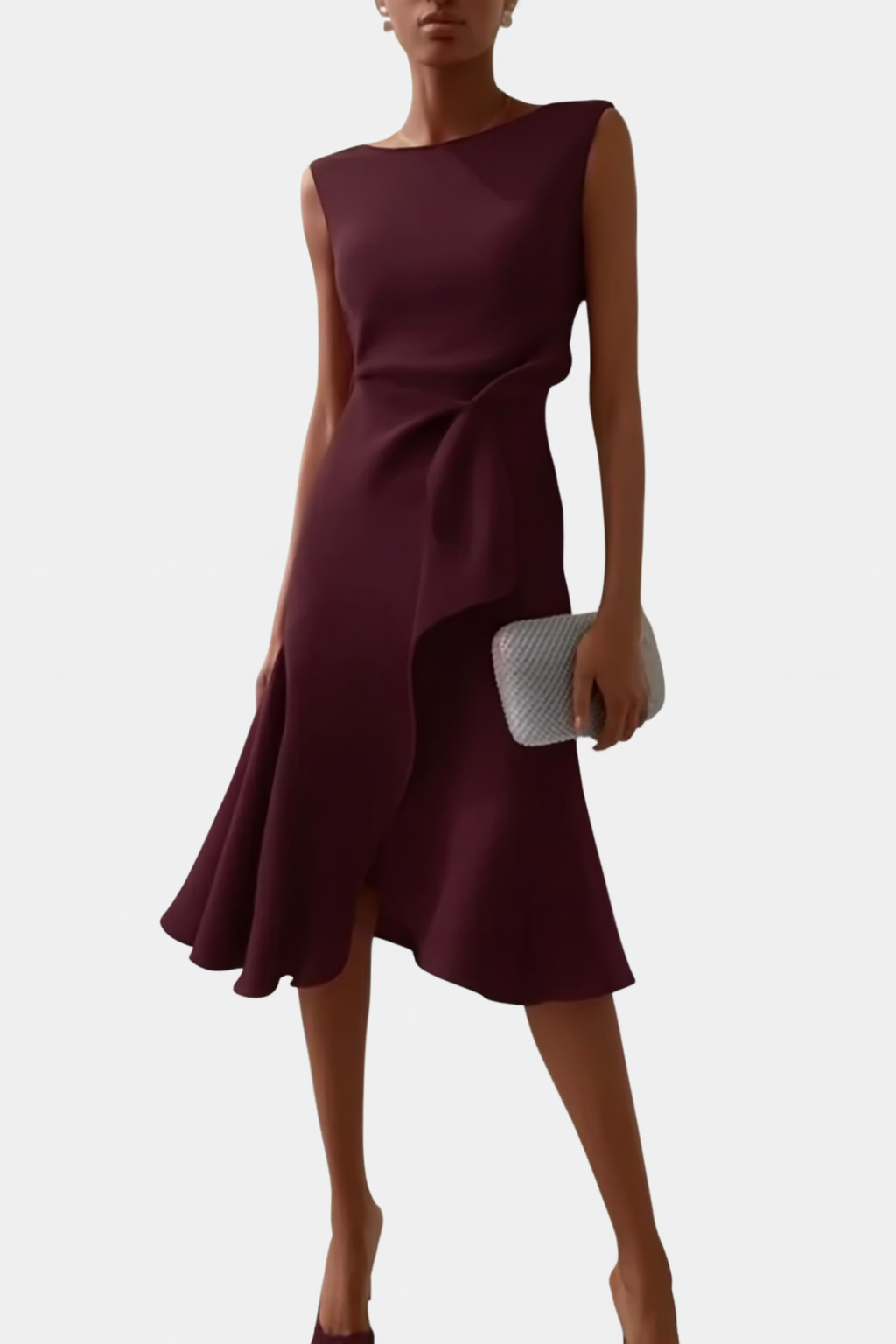 Dara Damen Midi Kleid | Drapiertes Design 9
