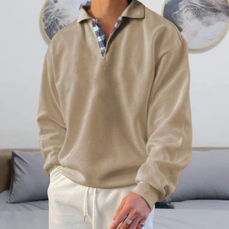 Dorian Herren Sweatshirt | Relaxed Fit mit Polokragen, Hochwertiger Baumwollmix 0