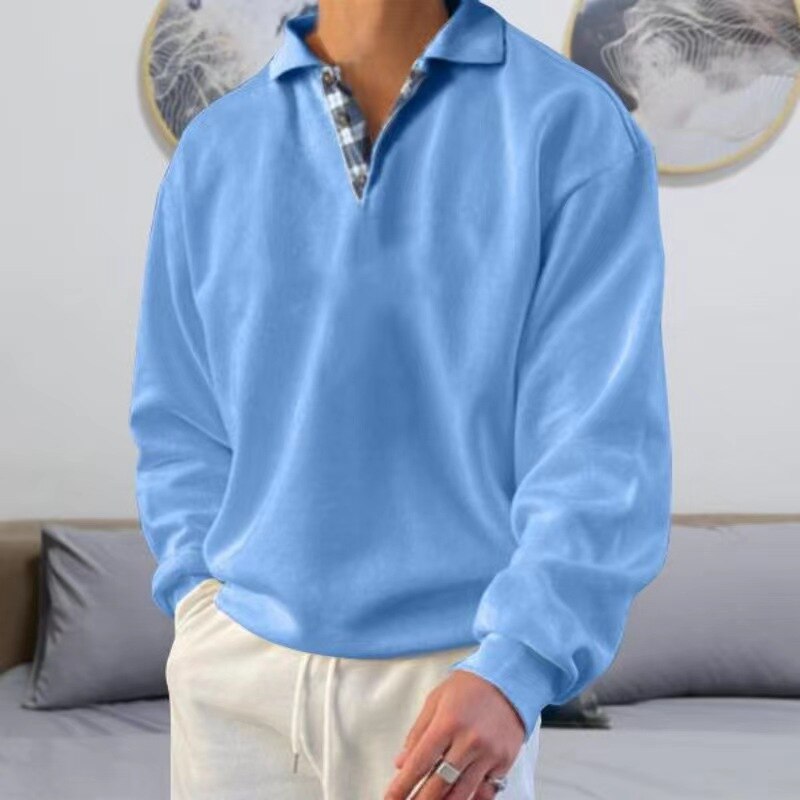 Dorian Herren Sweatshirt | Relaxed Fit mit Polokragen, Hochwertiger Baumwollmix 2