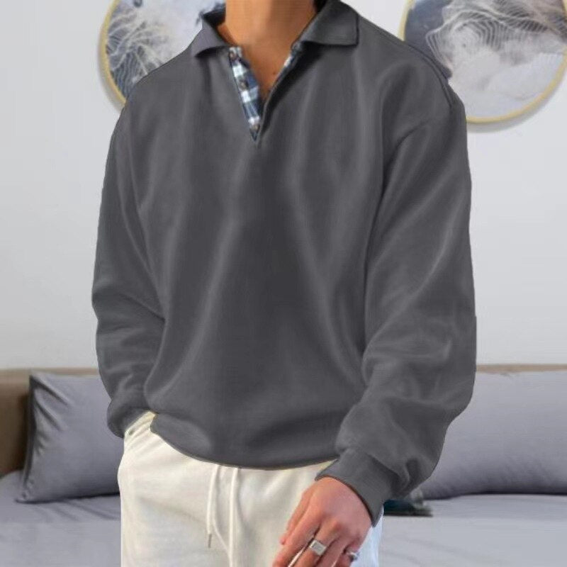 Dorian Herren Sweatshirt | Relaxed Fit mit Polokragen, Hochwertiger Baumwollmix 7
