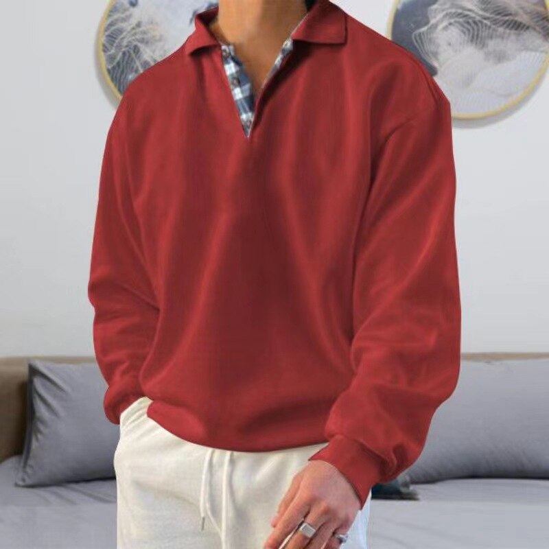 Dorian Herren Sweatshirt | Relaxed Fit mit Polokragen, Hochwertiger Baumwollmix 8