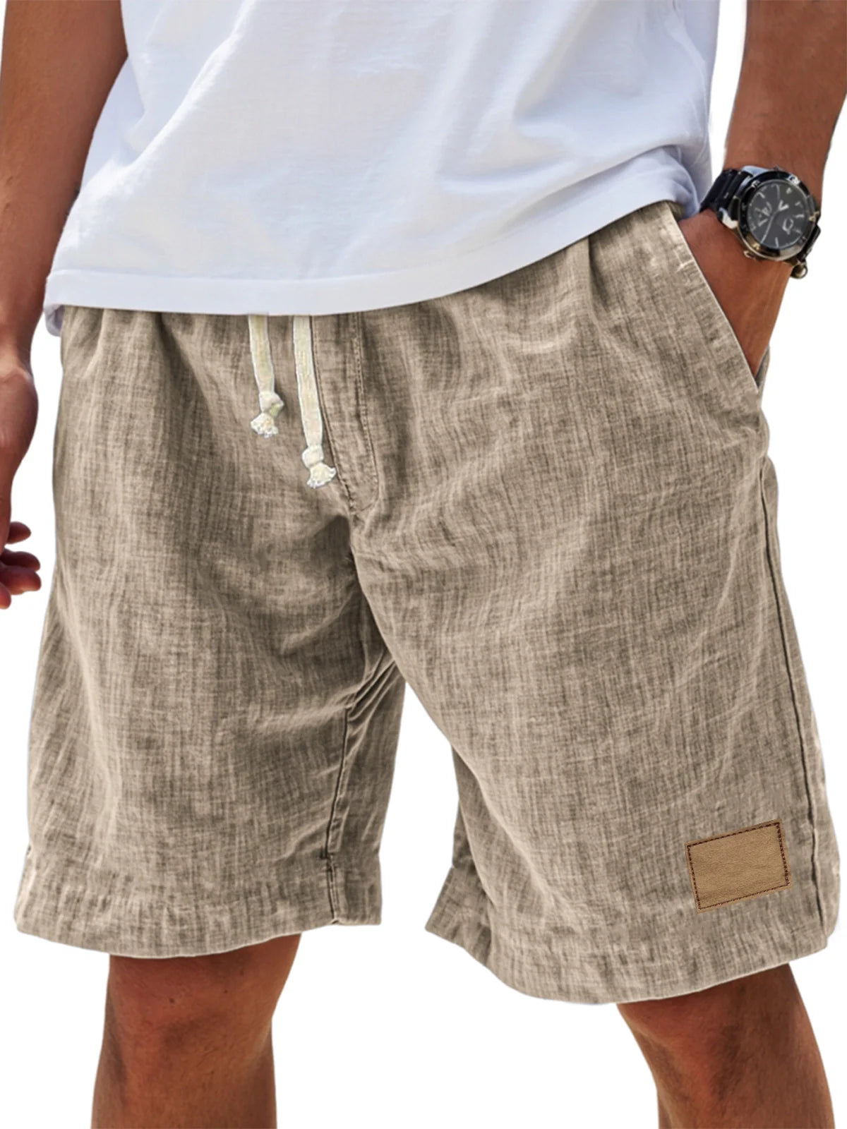 Josef Weiß Linen-Look Relaxed Fit Shorts für Herren | Leichter Sommerstil | Sommer Freizeit - S-5XL