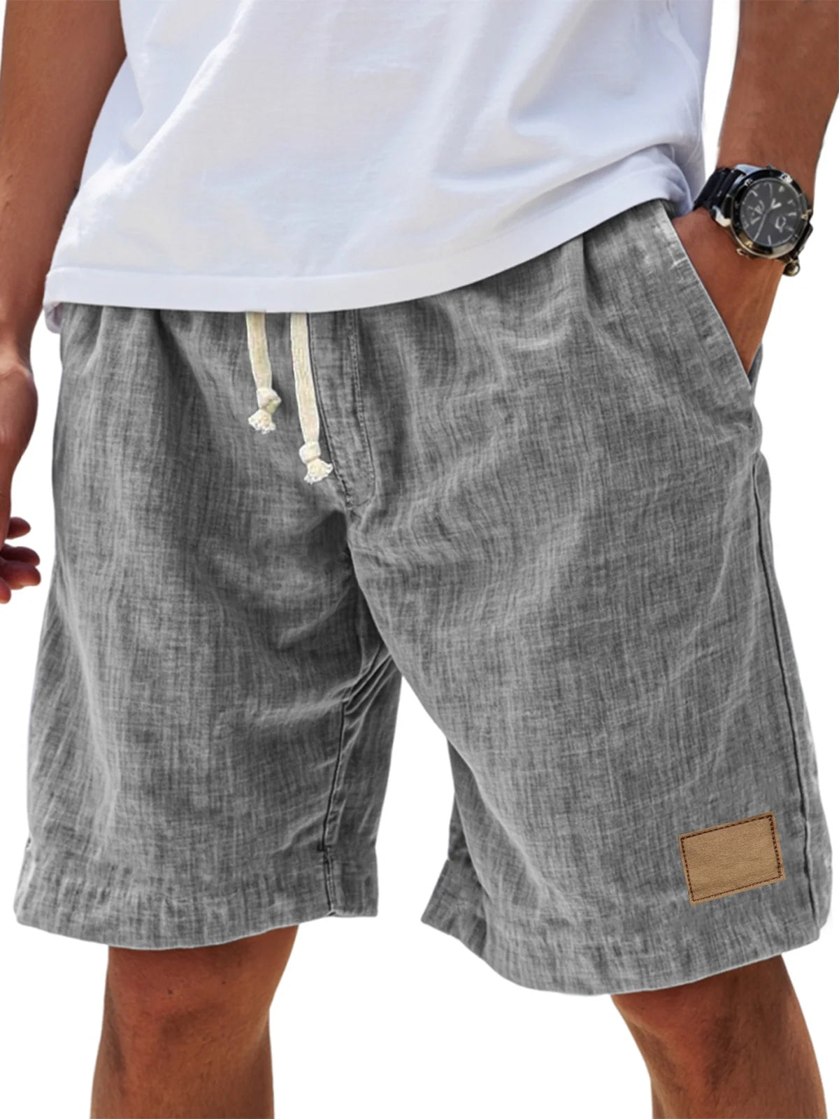 Josef Weiß Linen-Look Relaxed Fit Shorts für Herren | Leichter Sommerstil | Sommer Freizeit - S-5XL