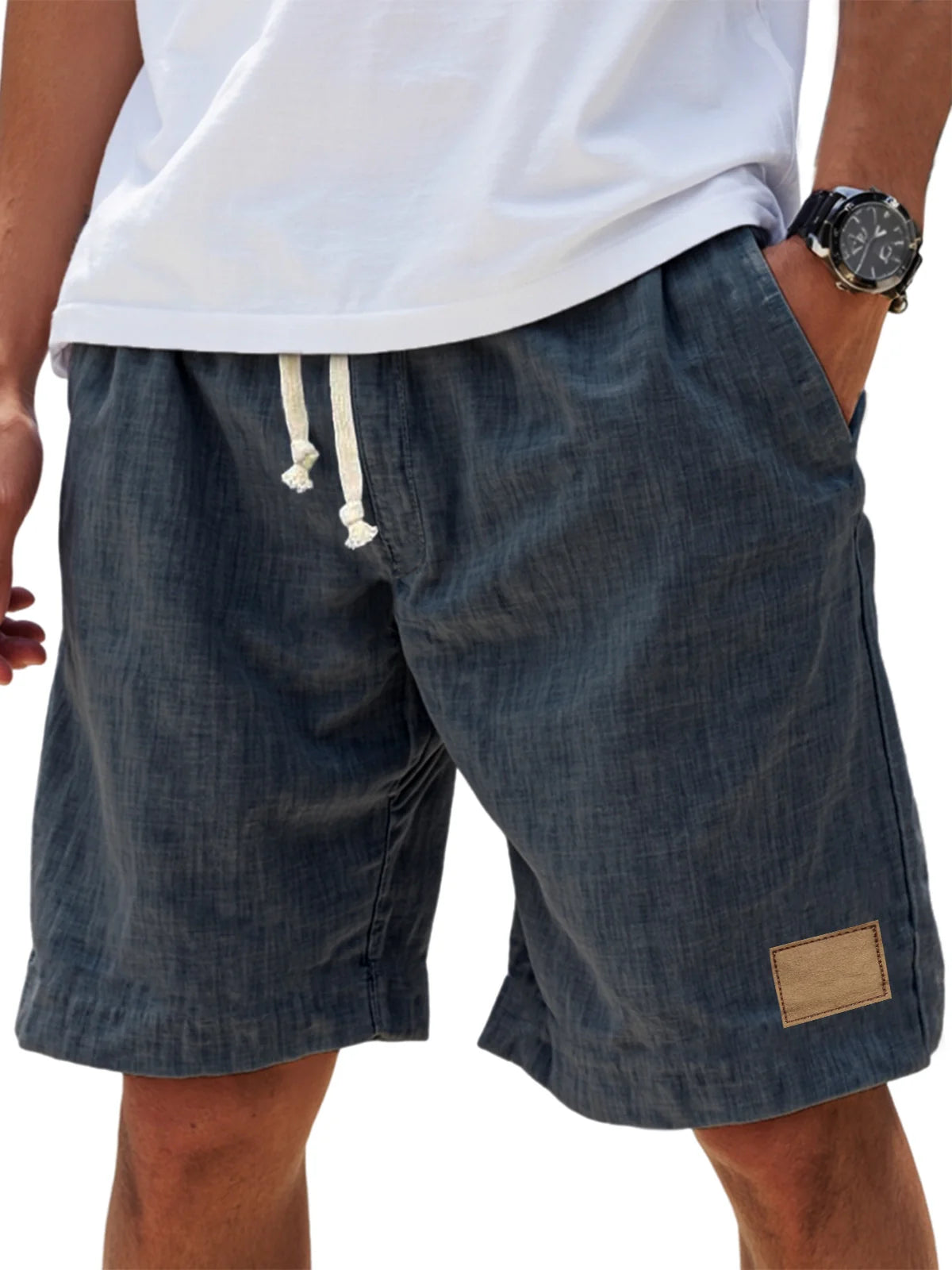 Josef Weiß Linen-Look Relaxed Fit Shorts für Herren | Leichter Sommerstil | Sommer Freizeit - S-5XL