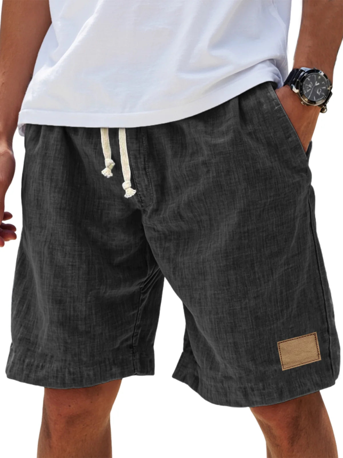 Josef Weiß Linen-Look Relaxed Fit Shorts für Herren | Leichter Sommerstil | Sommer Freizeit - S-5XL