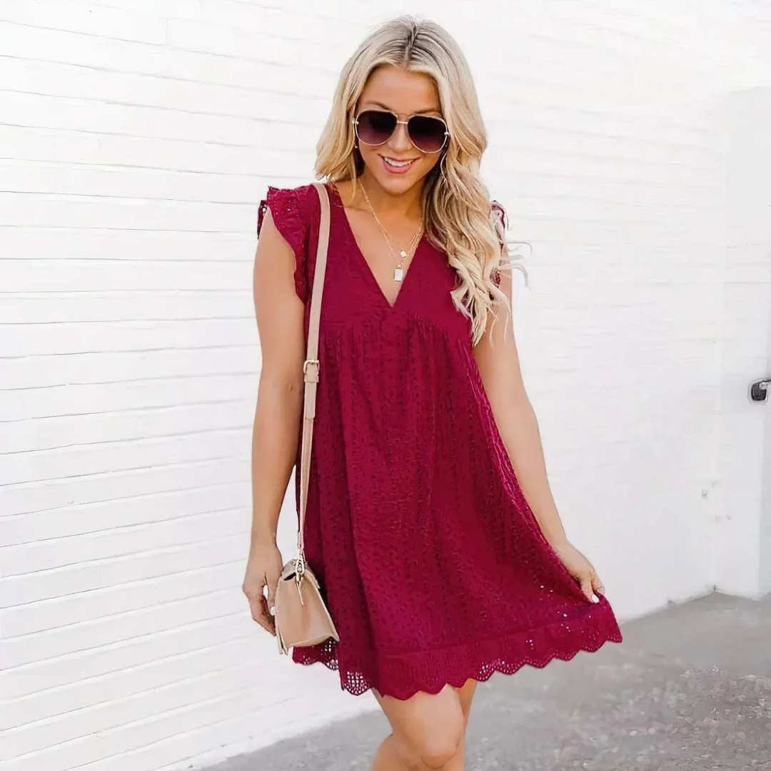Eli Damen Kleid | 2-in-1 Design mit Shorts, Elegantes Sommerkleid 0