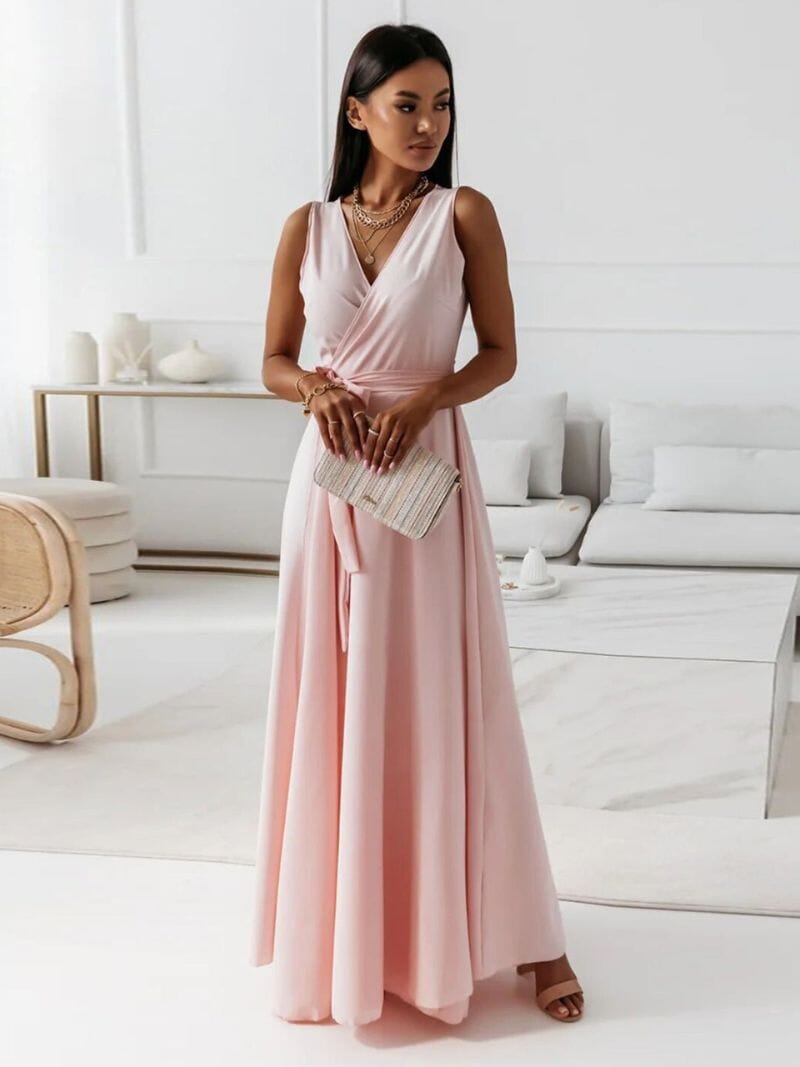 Eli Frauen Maxikleid | V-Ausschnitt, Vielseitig, Sommermaxikleid 1