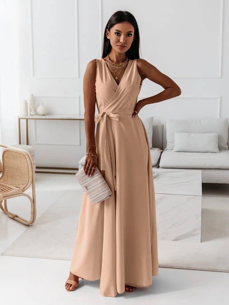 Eli Frauen Maxikleid | V-Ausschnitt, Vielseitig, Sommermaxikleid 4