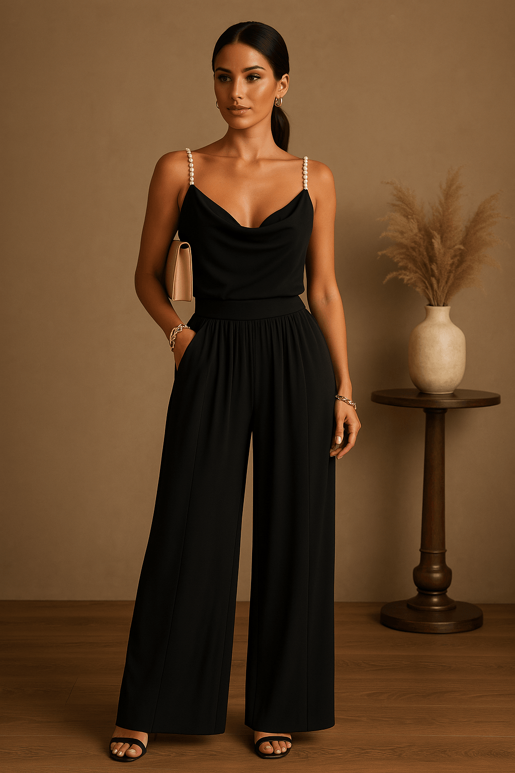 Elysia Damen Jumpsuit | Polyester, Weite Beine, Eleganter Overall für Besondere Anlässe 1