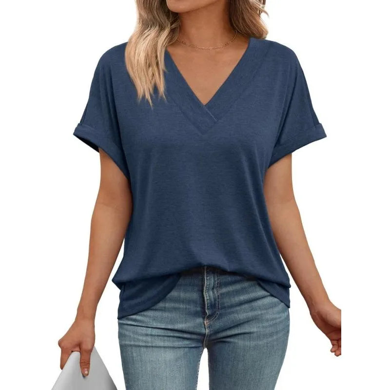 Elysia Damen Shirt Lang | V-Ausschnitt, Übergröße, 100% Baumwolle 0