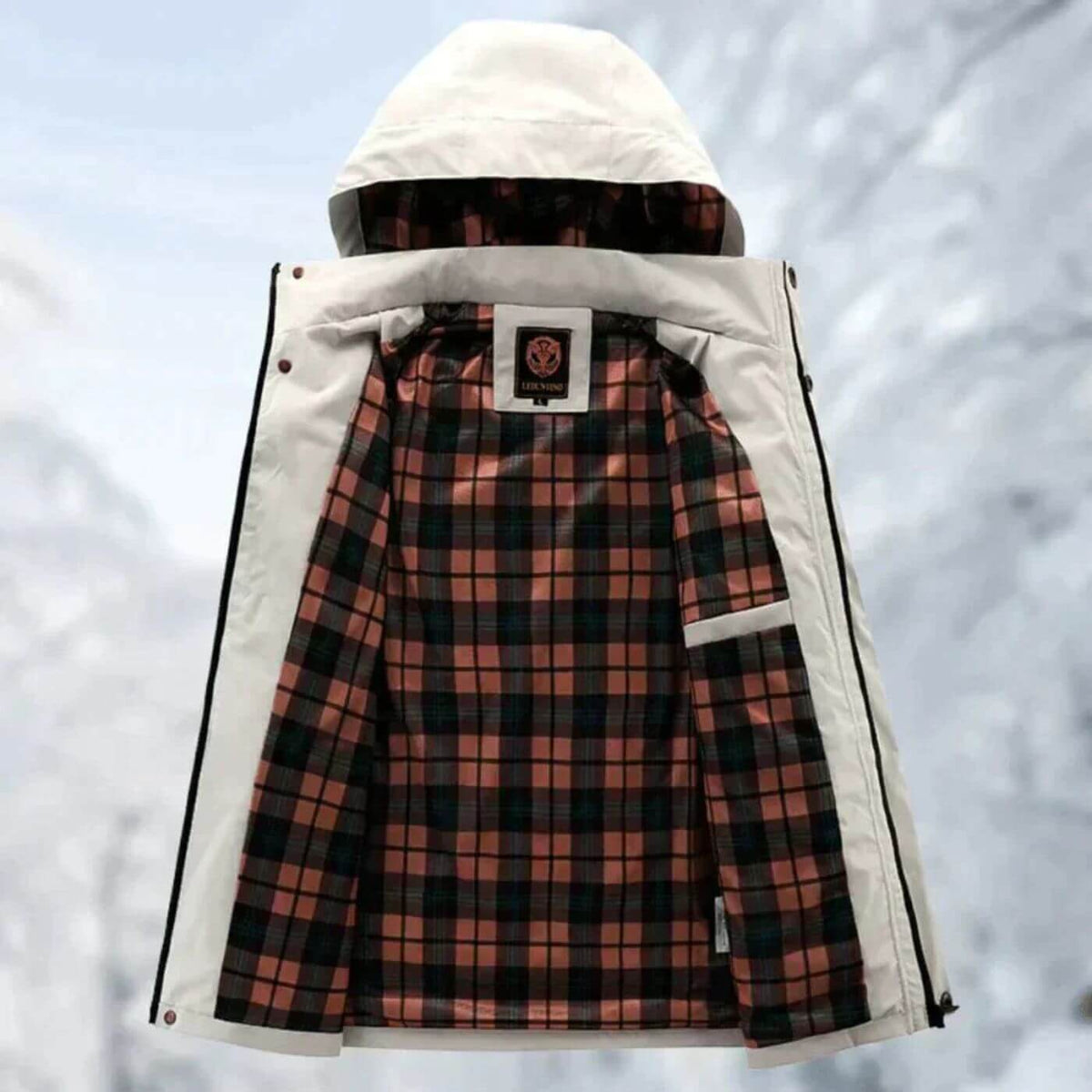 Benedikt Weiss Wasserdichte Outdoor-Jacke mit Kapuze für Herren | Winddicht Gefüttert Casual - S/M/L/XL/2XL/3XL/4XL/5XL