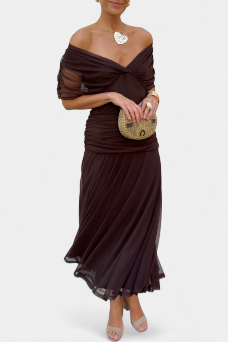 Evelyn Damen Abendkleid | Schulterfrei, Midi 0