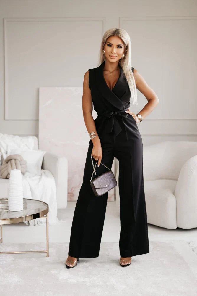 Evelyn Damen Jumpsuit | Hochwertiger Stoff, Weite Beine 3
