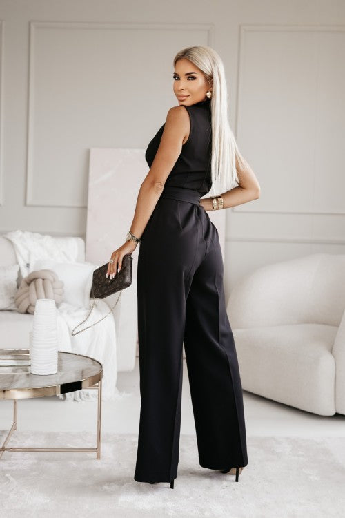 Evelyn Damen Jumpsuit | Hochwertiger Stoff, Weite Beine 4